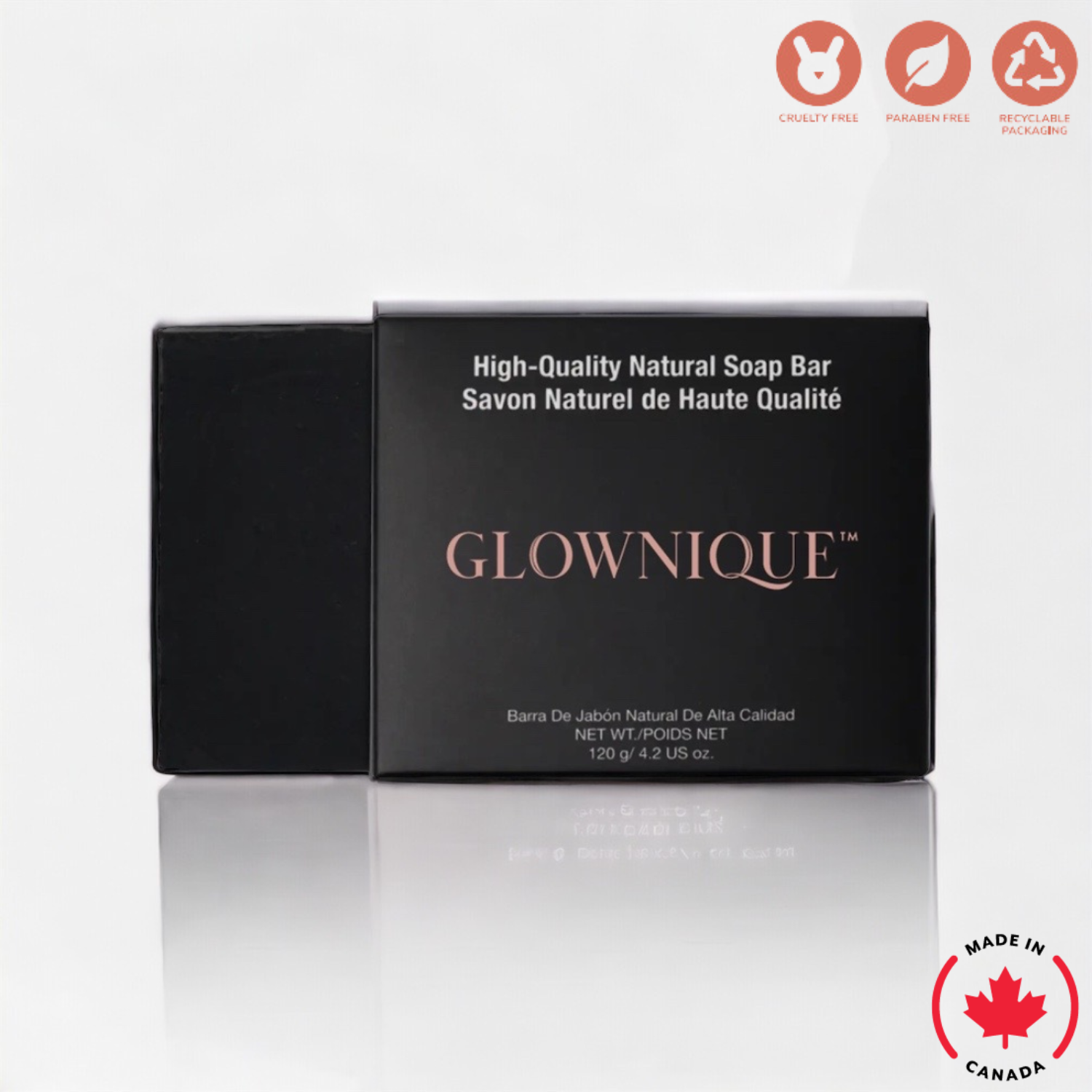 Natural Charcoal Lather Soap (120g) | GLOWNIQUE